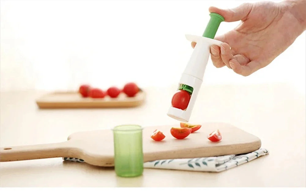 Tomato Slicer Cutter Grape Tools Cherry Fruit Salad Splitter Artifact for Toddlers Small Kitchen Accessories Cut Gadget for Baby