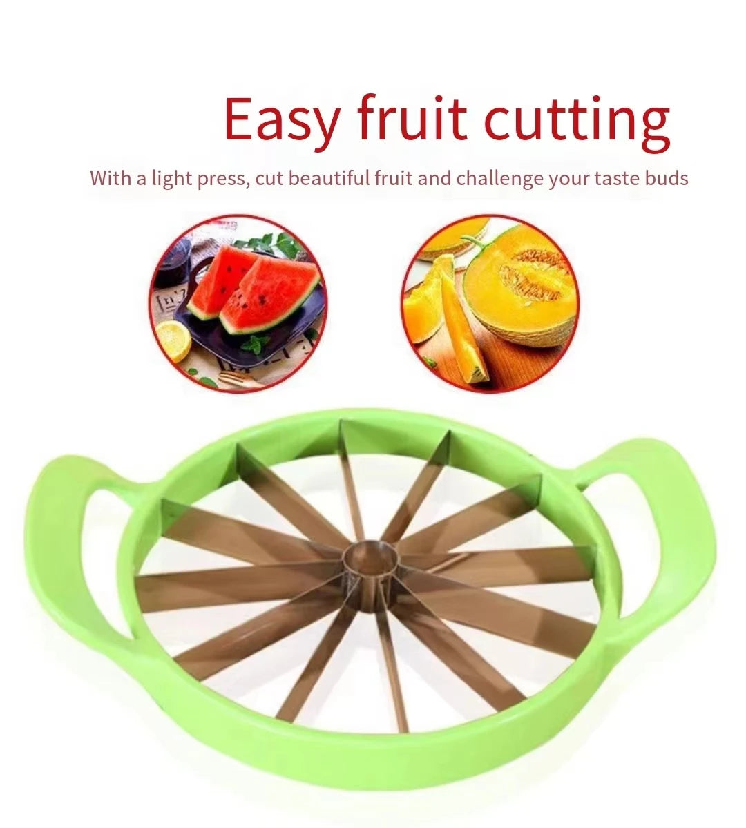 Manual Watermelon Slicers Cutter Stainless Steel Creative Labor-Saving Fruit Slicing Tool Large Fruit Dividers Kitchen Gadgets