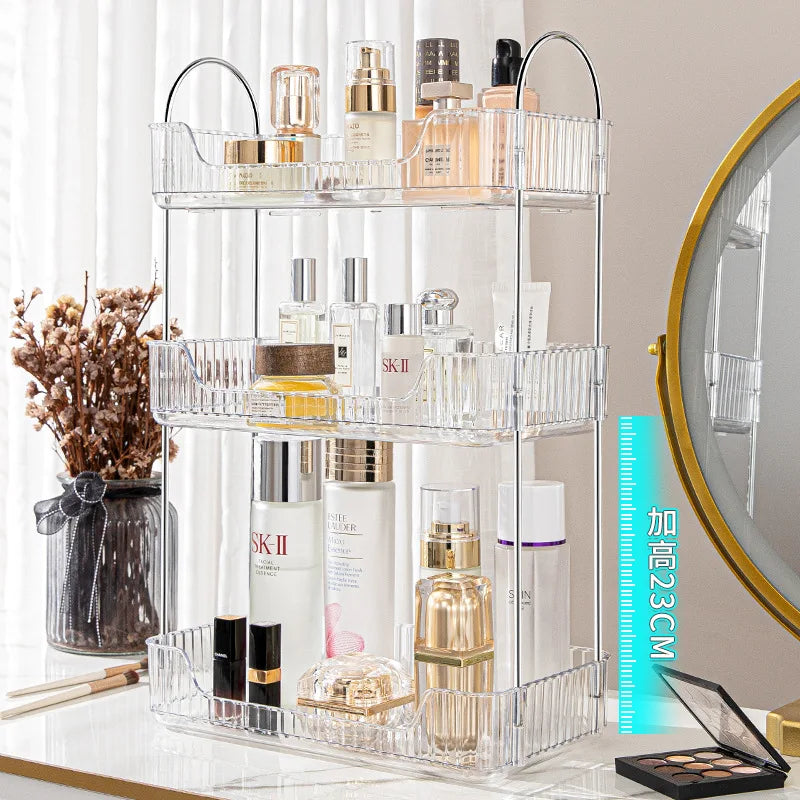Bathroom storage rack, desktop cosmetics storage box, bathroom metal bedroom decoration, kitchen storage rack