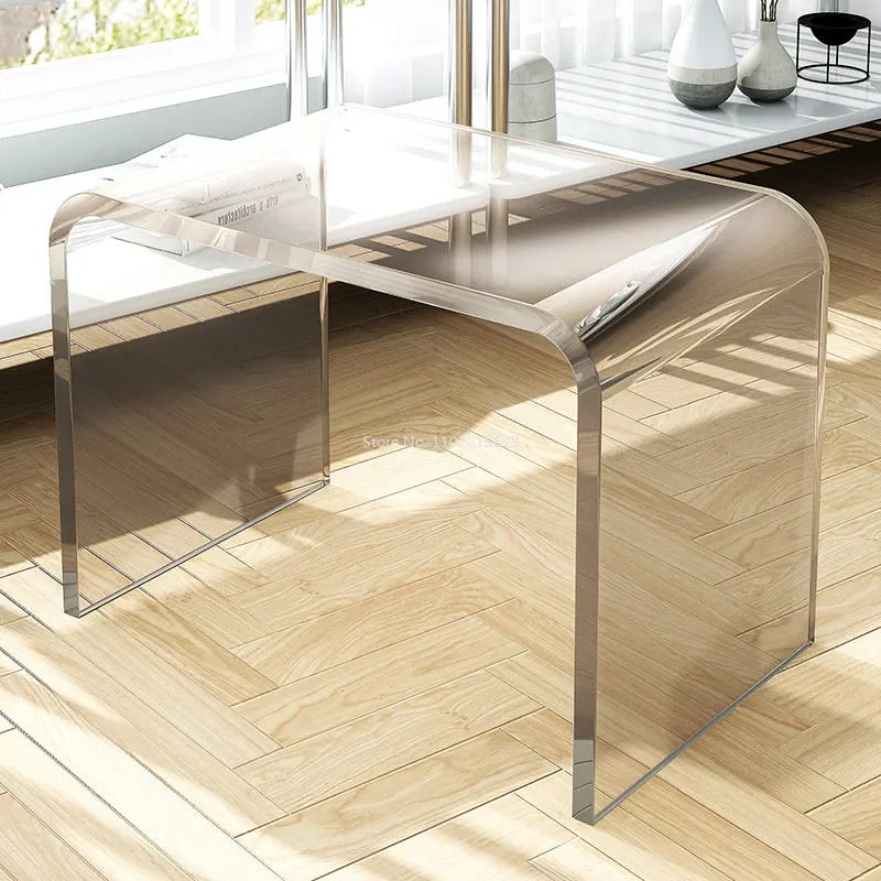 Transparent Acrylic Sofa Side Table Living Room Coffee Table Creative Floor Table With Magazine Rack Bedside Table For Bedroom