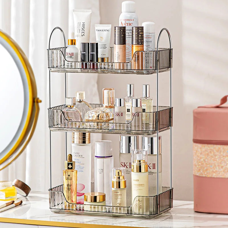 Bathroom storage rack, desktop cosmetics storage box, bathroom metal bedroom decoration, kitchen storage rack