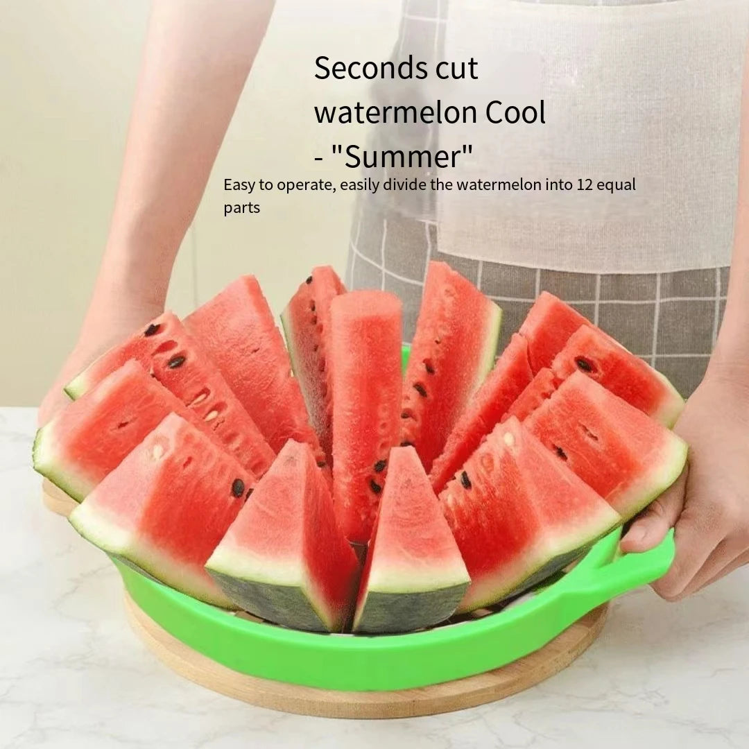 Manual Watermelon Slicers Cutter Stainless Steel Creative Labor-Saving Fruit Slicing Tool Large Fruit Dividers Kitchen Gadgets