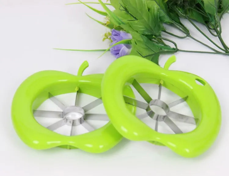 Stainless Steel Assist Apple Slicer Cutter Pear Fruit Divider Tool Apple Corer Divider Comfort Handle for Kitchen Fruit Peeler