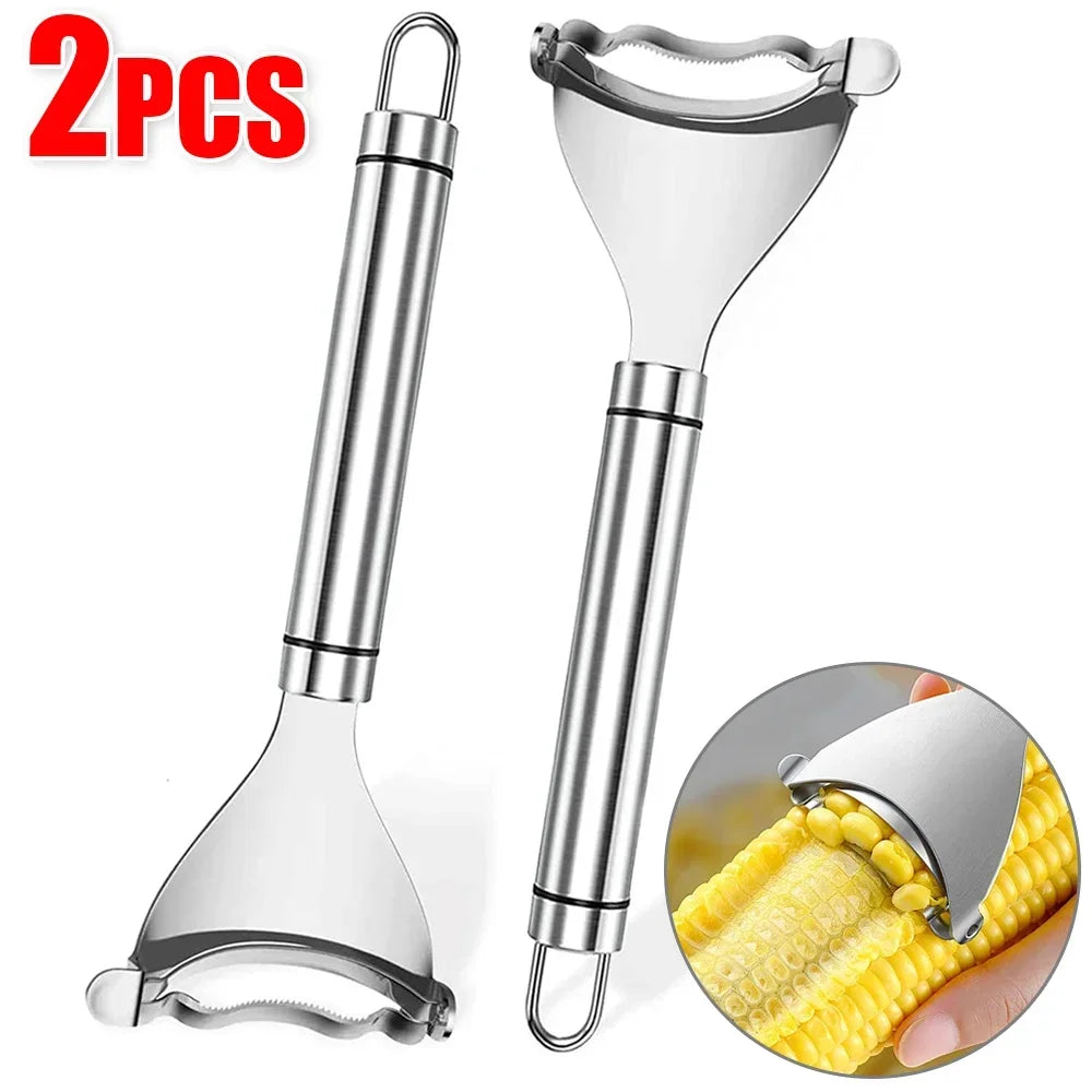 Stainless Steel Corn Stripper Manual Corncob Shaver Planer Thresher Strippers Melon Fruit Pelling Cutter Kitchen Accessories