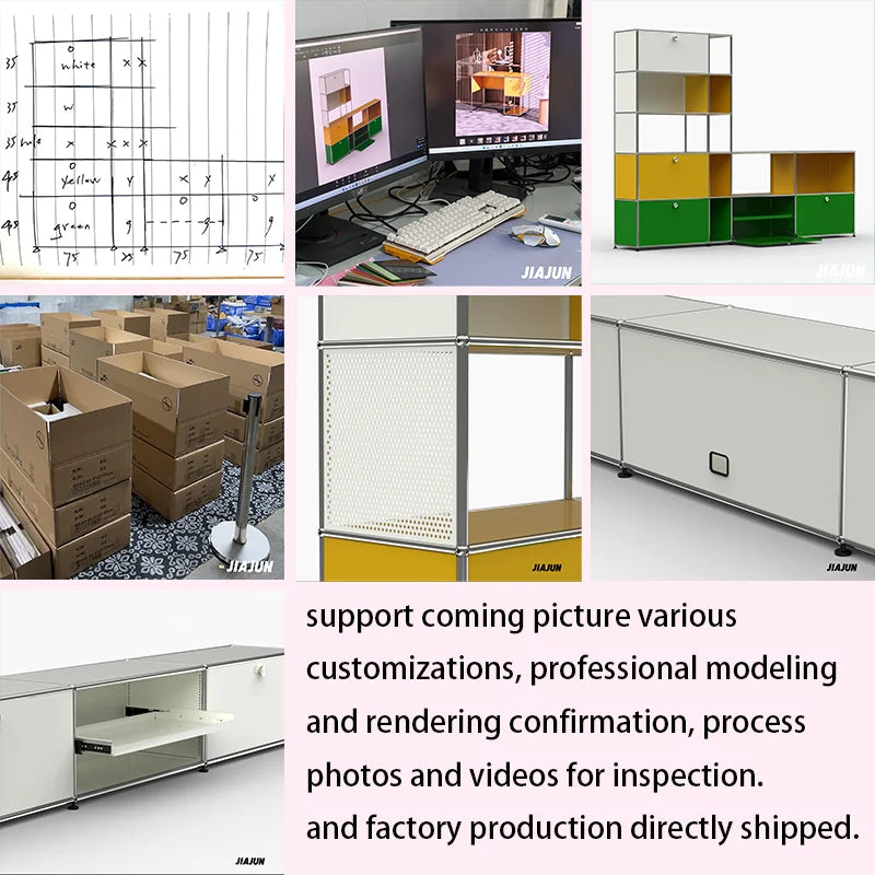 Storage Cabinet Metal Module, Coffee table, Modular Furniture, Stainless Steel Metal Board for Decoration in Living Room