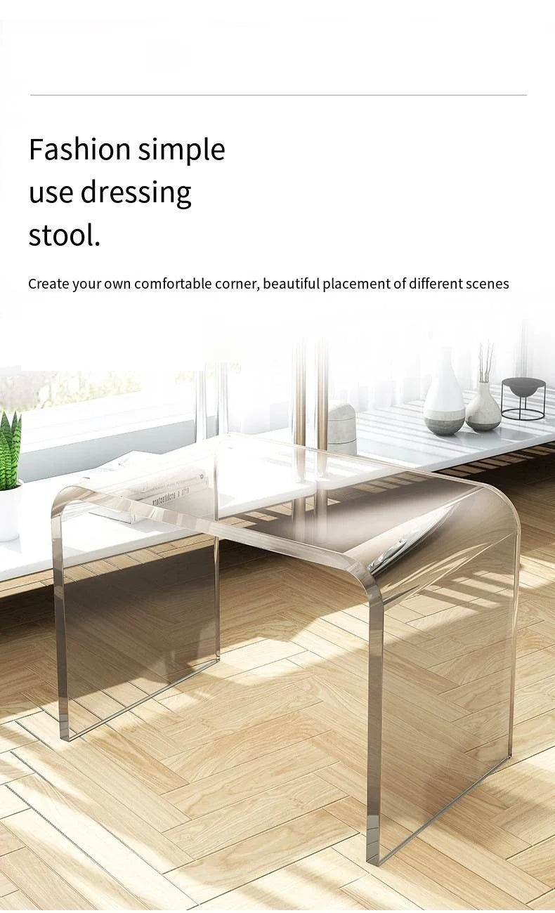 Transparent Acrylic Sofa Side Table Living Room Coffee Table Creative Floor Table With Magazine Rack Bedside Table For Bedroom