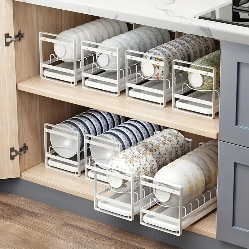 Countertop Large Capacity Dish Drying Rack, Household Single Layer Dish Storage Organizer, for Kitchen Counter, Cabinet Shelf
