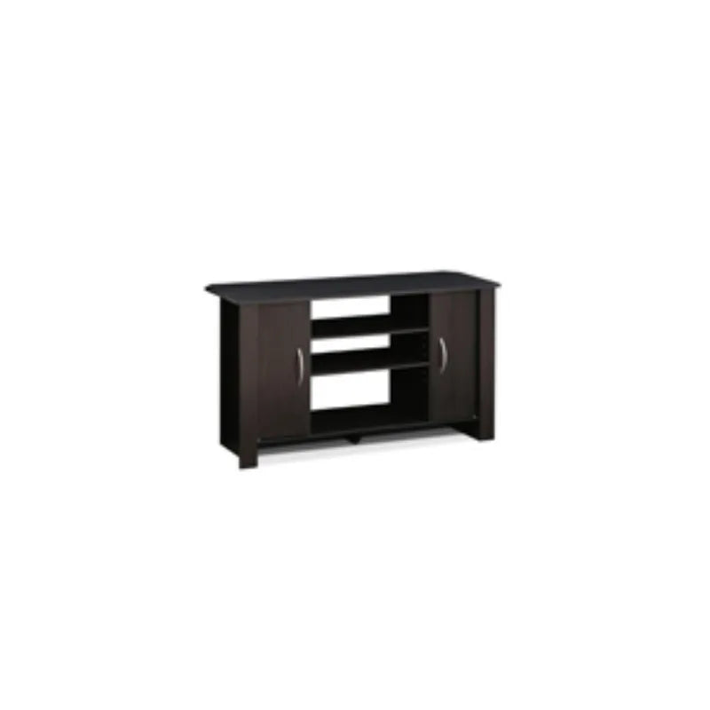 Furinno JAYA Large Stand for Up To 50-Inch TV, Columbia Walnut/Black/Dark Brown Tv Stand Living Room Furniture