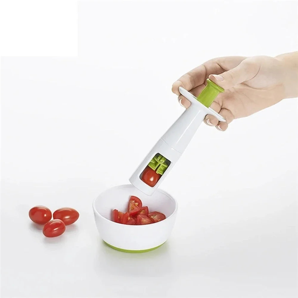 Tomato Slicer Cutter Grape Tools Cherry Fruit Salad Splitter Artifact for Toddlers Small Kitchen Accessories Cut Gadget for Baby