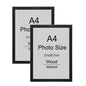 2 Pieces Black Wood Picture Frames