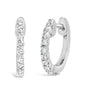 Sterling Silver 1/6 Cttw Diamond Petite Hoop Earrings (I-J Color, I2-I3 Clarity)