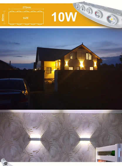 LED Wall Lamp Outdoor Waterproof IP65 Interior Wall Light 4W6W 8W 10W Garden Lights Aluminum Bedroom Living Room Stairs Lighting