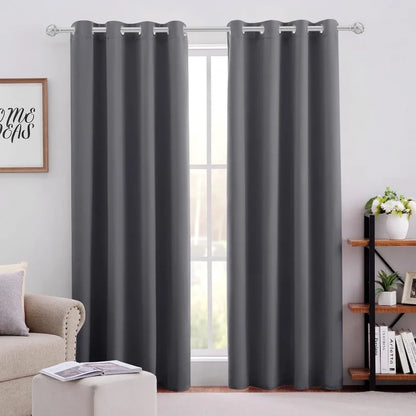 Aqua Blackout Curtains for Bedroom 52 X 84 Inch Length 2 Panels Set Room Darkening Bedroom Curtains