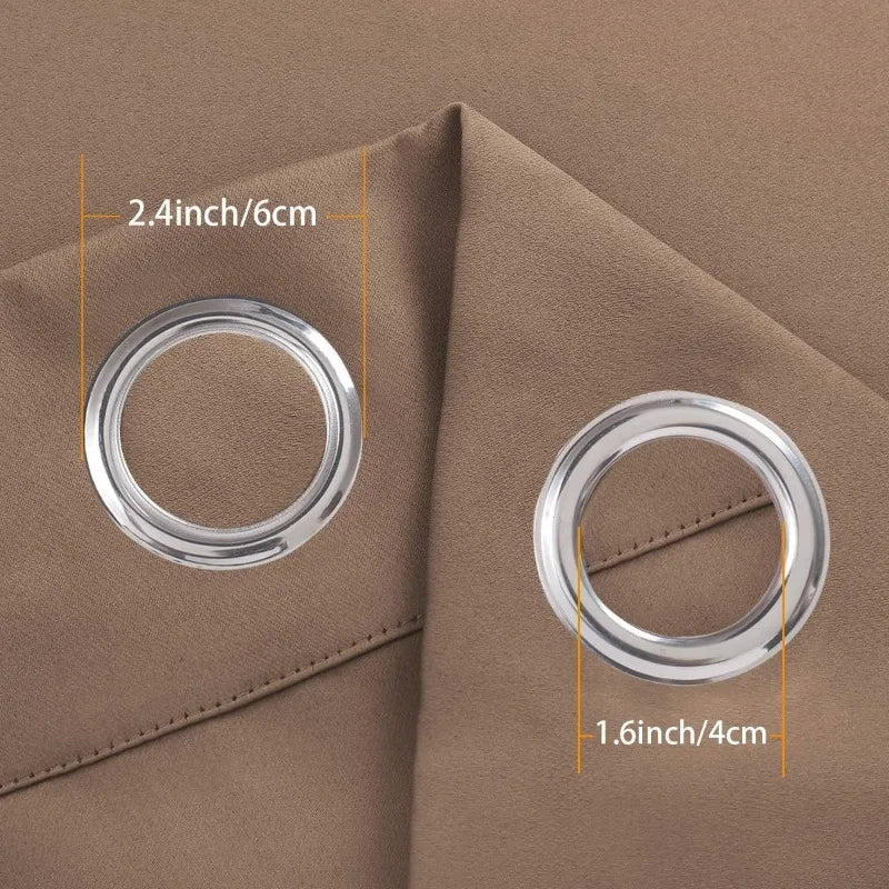 Aqua Blackout Curtains for Bedroom 52 X 84 Inch Length 2 Panels Set Room Darkening Bedroom Curtains