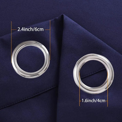 Aqua Blackout Curtains for Bedroom 52 X 84 Inch Length 2 Panels Set Room Darkening Bedroom Curtains