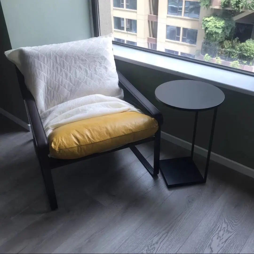 Modern Black Iron Bedside Table Living Room Tables Sofa Side Table Can Be Moved Light Luxury Balcony Coffee Tables Furniture