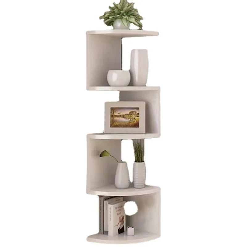 5-Layers Shelf Corner Floating Shelves Wall Shelf Corner Bookshelf Home Kitchen Organizers Storage Living Room Decorations