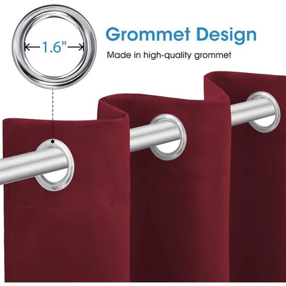 Aqua Blackout Curtains for Bedroom 52 X 84 Inch Length 2 Panels Set Room Darkening Bedroom Curtains