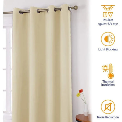 Aqua Blackout Curtains for Bedroom 52 X 84 Inch Length 2 Panels Set Room Darkening Bedroom Curtains