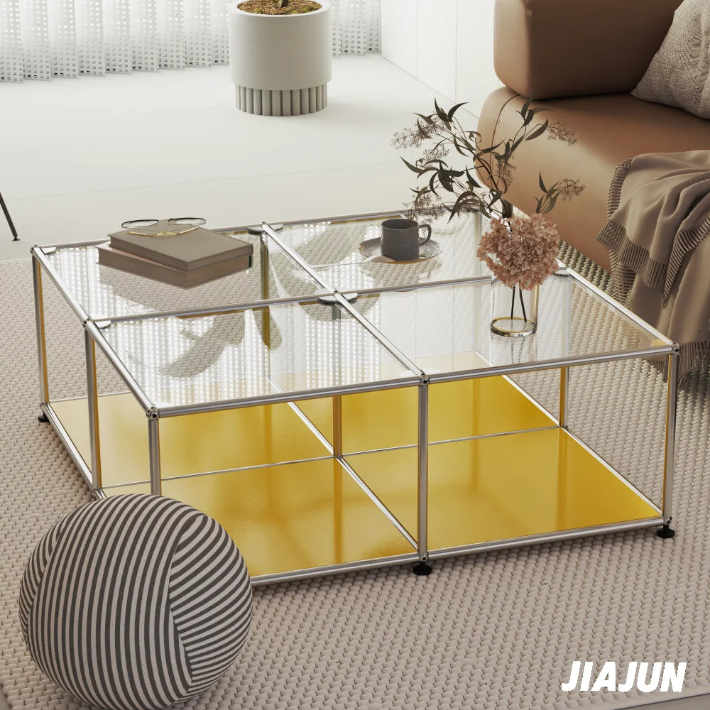 Storage Cabinet Metal Module, Coffee table, Modular Furniture, Stainless Steel Metal Board for Decoration in Living Room