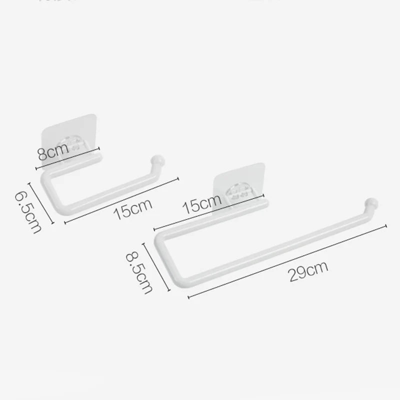 Kitchen Paper Roll Holder Towel Hanger Rack Bar Cabinet Rag Hanging Holder Shelf Toilet Paper Towel Holders for Kitchen