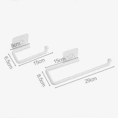 Kitchen Paper Roll Holder Towel Hanger Rack Bar Cabinet Rag Hanging Holder Shelf Toilet Paper Towel Holders for Kitchen