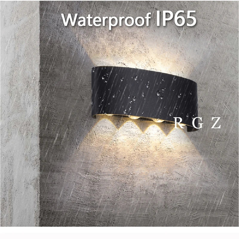 LED Wall Lamp Outdoor Waterproof IP65 Garden Lighting Aluminum AC86-265 Indoor Bedroom Living Room Stairs Wall Light