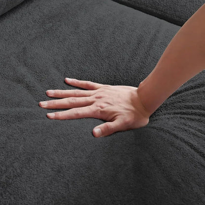 Convertible Sectional Sofa with Storage, 4 Seat L Shaped Couch with Chaise and Cup Holder Fabric Sofas Couches for Living Room