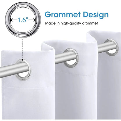 Aqua Blackout Curtains for Bedroom 52 X 84 Inch Length 2 Panels Set Room Darkening Bedroom Curtains