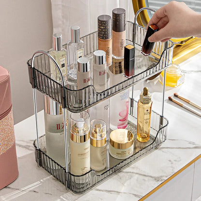 Bathroom storage rack, desktop cosmetics storage box, bathroom metal bedroom decoration, kitchen storage rack