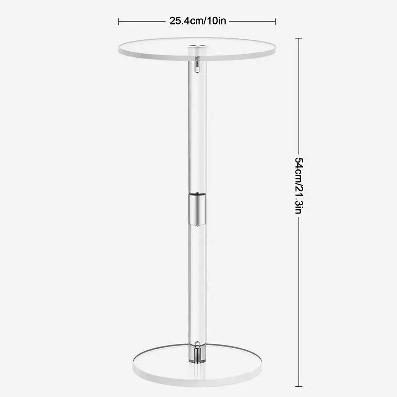 Acrylic Living room kitchen decoration transparent coffee table Modern Simple Drink Table Clear Round End Food Drinks Table