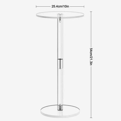 Acrylic Living room kitchen decoration transparent coffee table Modern Simple Drink Table Clear Round End Food Drinks Table