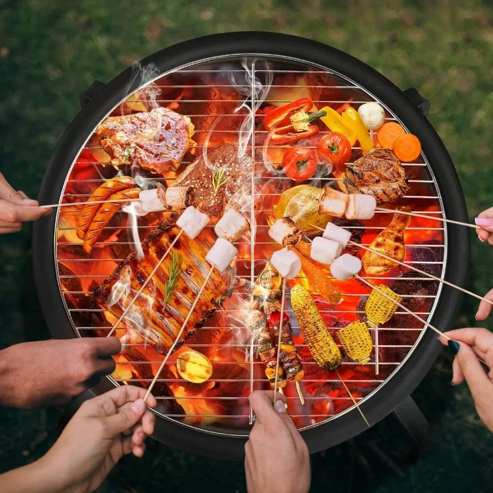 Fire Pit,Portable Folding Steel Fire Bowl Garden Treasures Fire Pit for Outside Fireplace with Carrying Bag,Fire Pits