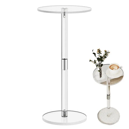 Acrylic Living room kitchen decoration transparent coffee table Modern Simple Drink Table Clear Round End Food Drinks Table