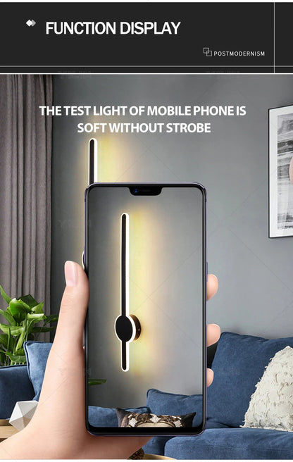 40CM Line Wall Lamp Modern LED Indoor Wall Light Nordic Long Sconce Living Room Background Corridor Beside Decorate Lighting