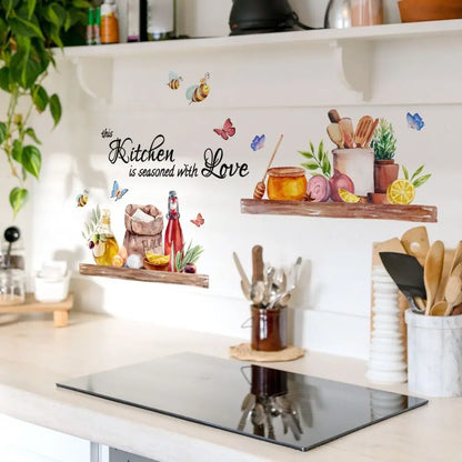 Self-adhesive Wallpaper Decoration Home Decoration Removable Kitchen Sticker Cartoon Pattern Waterproof