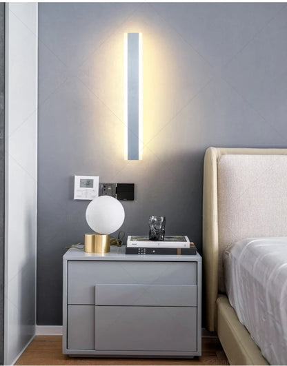 40CM Line Wall Lamp Modern LED Indoor Wall Light Nordic Long Sconce Living Room Background Corridor Beside Decorate Lighting