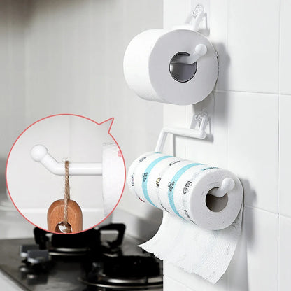 Kitchen Paper Roll Holder Towel Hanger Rack Bar Cabinet Rag Hanging Holder Shelf Toilet Paper Towel Holders for Kitchen