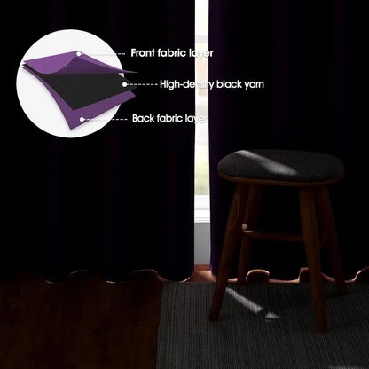 Aqua Blackout Curtains for Bedroom 52 X 84 Inch Length 2 Panels Set Room Darkening Bedroom Curtains