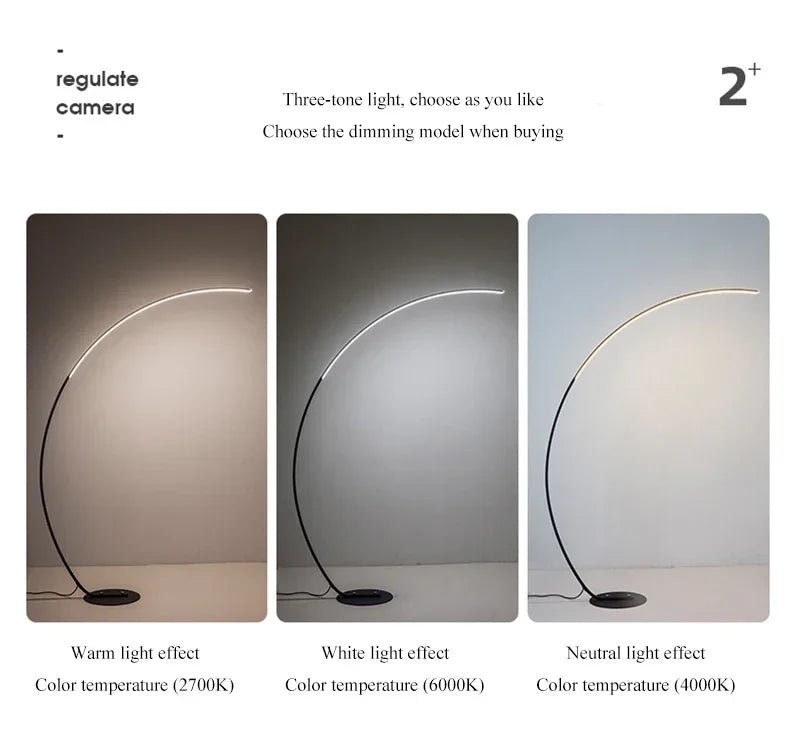 Nordic LED Corner Light Arc RGB Floor Lamps Black White C APP Remote Floor Lights Stand Light for Dining Living Room Decor