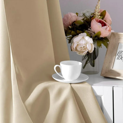 Aqua Blackout Curtains for Bedroom 52 X 84 Inch Length 2 Panels Set Room Darkening Bedroom Curtains