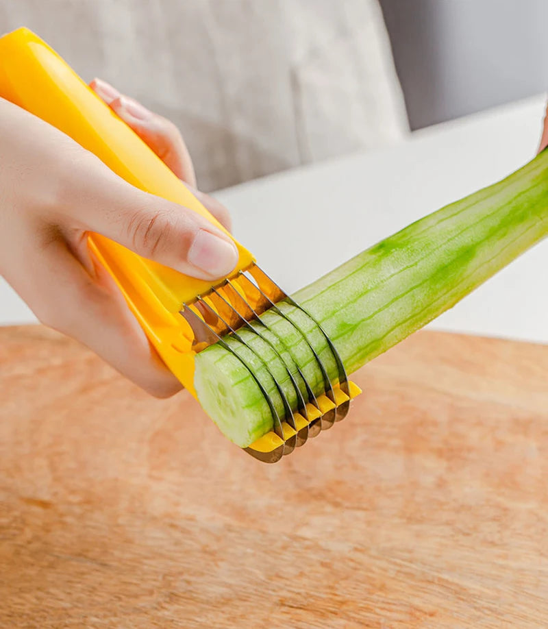 Banana Slicer Fruit Vegetable Sausage Slicer Sausage Chopper Fruit Cutter Cucumber Salad Cutter Food Processors Kitchen Cooking