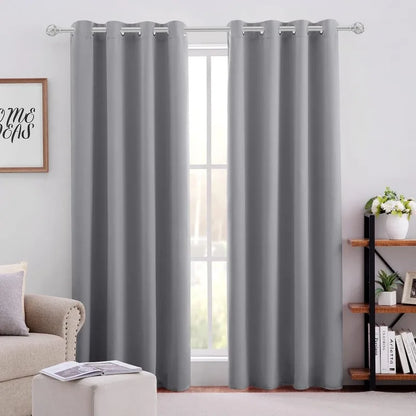 Aqua Blackout Curtains for Bedroom 52 X 84 Inch Length 2 Panels Set Room Darkening Bedroom Curtains