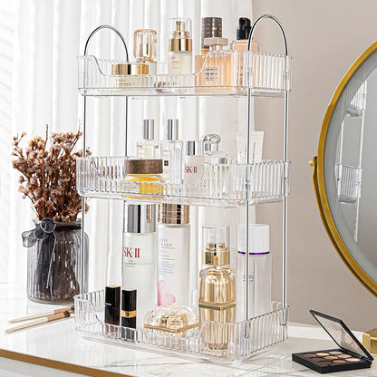 Bathroom storage rack, desktop cosmetics storage box, bathroom metal bedroom decoration, kitchen storage rack