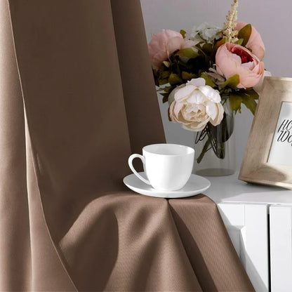 Aqua Blackout Curtains for Bedroom 52 X 84 Inch Length 2 Panels Set Room Darkening Bedroom Curtains