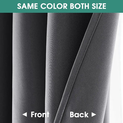Aqua Blackout Curtains for Bedroom 52 X 84 Inch Length 2 Panels Set Room Darkening Bedroom Curtains