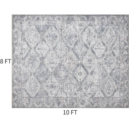 Area Rugs for Living Room, Machine Washable Non Slip Rug Modern Distressed Moroccan Indoor Area Rug Carpet Ultra Soft Rugs