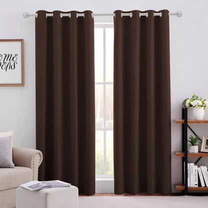 Aqua Blackout Curtains for Bedroom 52 X 84 Inch Length 2 Panels Set Room Darkening Bedroom Curtains