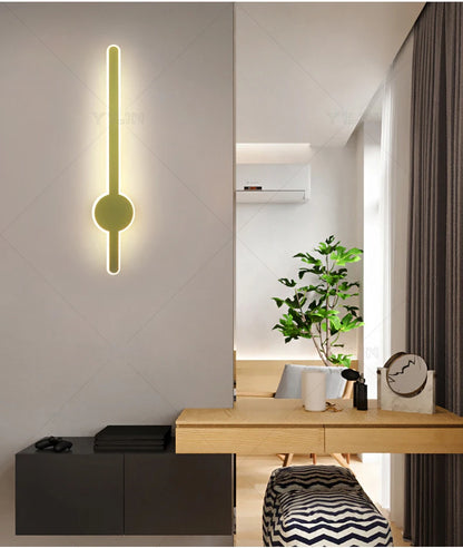 40CM Line Wall Lamp Modern LED Indoor Wall Light Nordic Long Sconce Living Room Background Corridor Beside Decorate Lighting