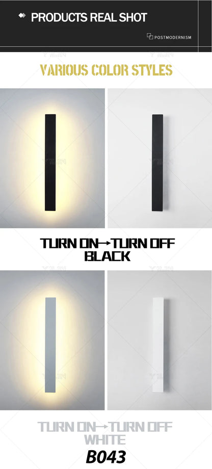 40CM Line Wall Lamp Modern LED Indoor Wall Light Nordic Long Sconce Living Room Background Corridor Beside Decorate Lighting